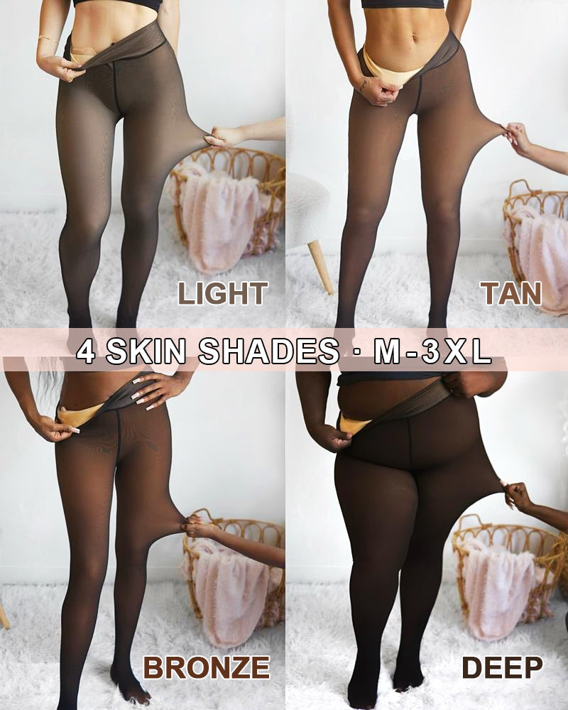 Warm Fleece Tights Slim Fit Tummy Control For Every Skin Tone