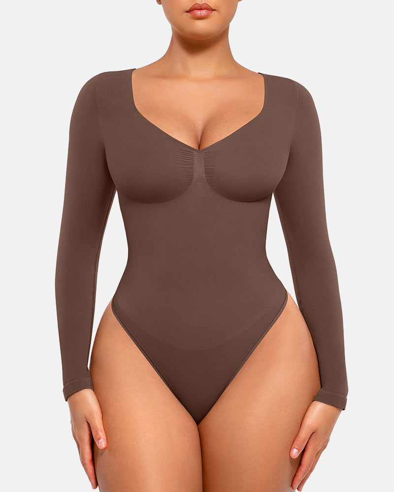 Seamless Supportive Long Sleeve Tummy Control Bodysuit