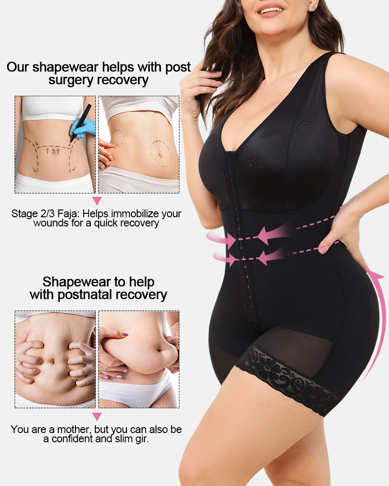 Double Compression Colombian Postpartum Full Body Faja - Medical-Grade