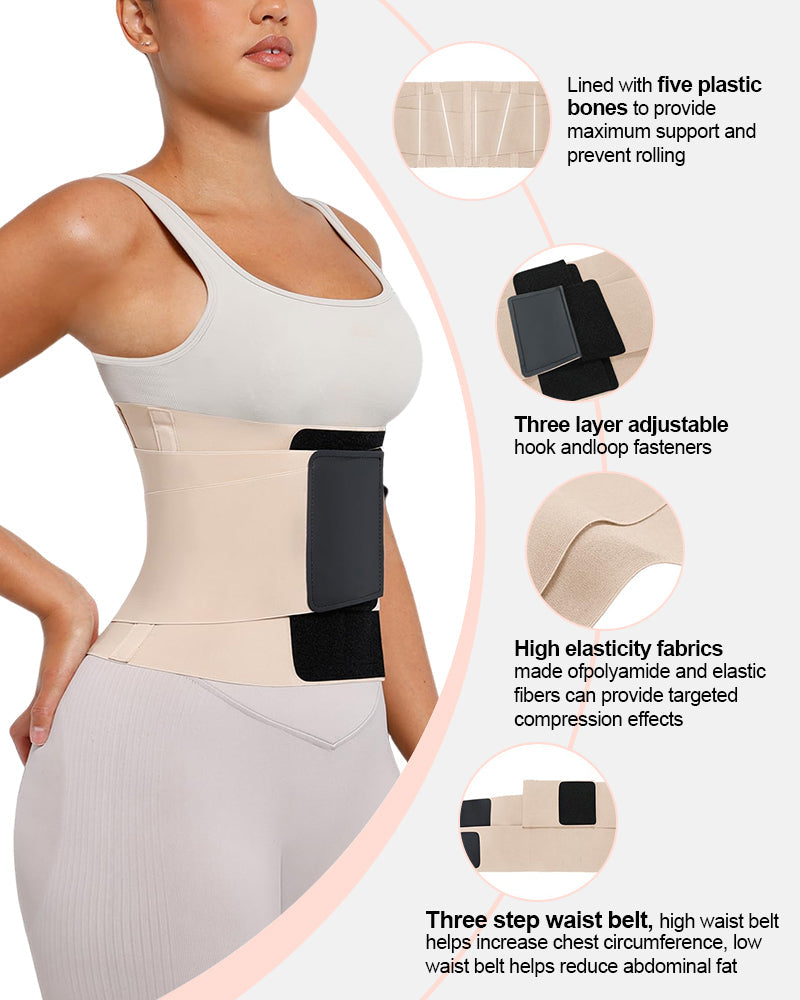 Triple Wrap Tummy Control No-Slip Waist Trainer Belt