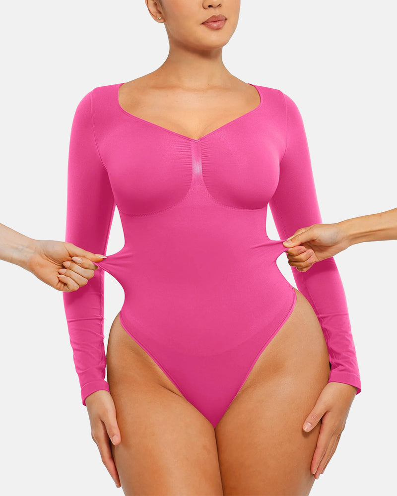 Seamless Supportive Long Sleeve Tummy Control Bodysuit