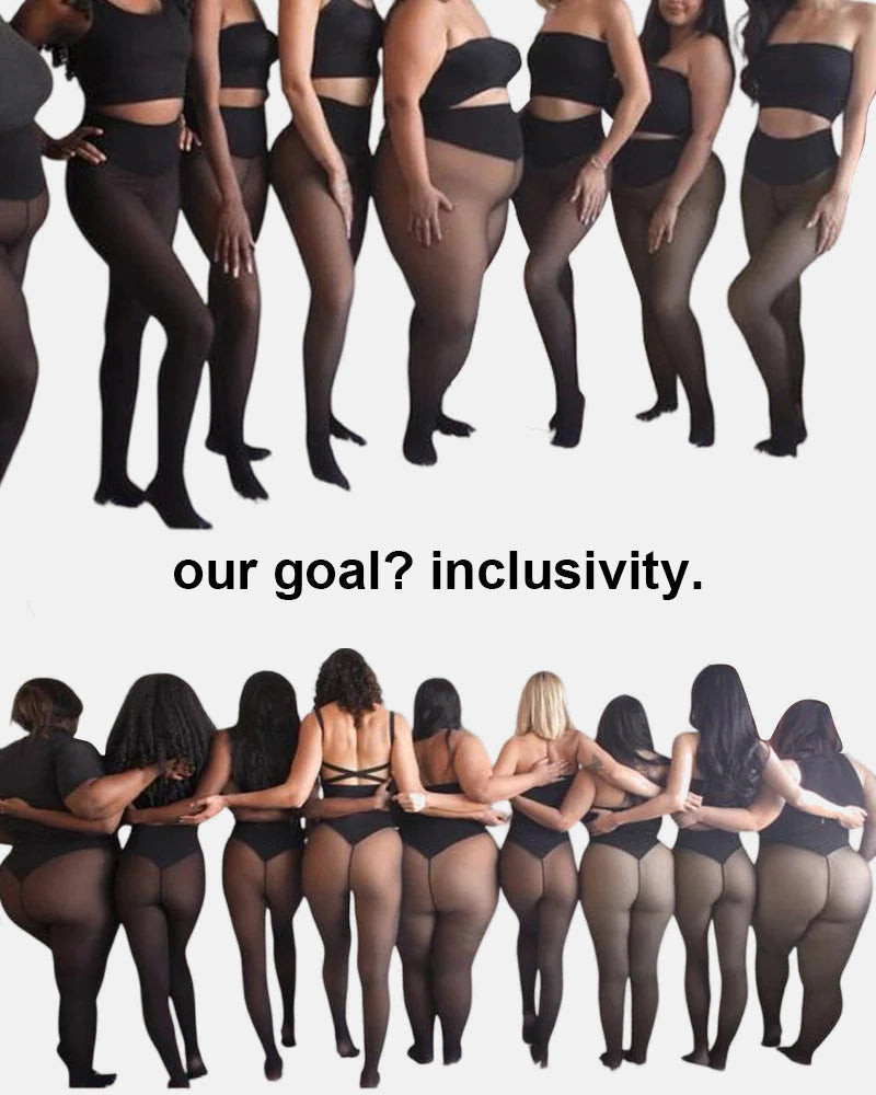 Slim-Fit Fleece Tights with Tummy Control Waistband