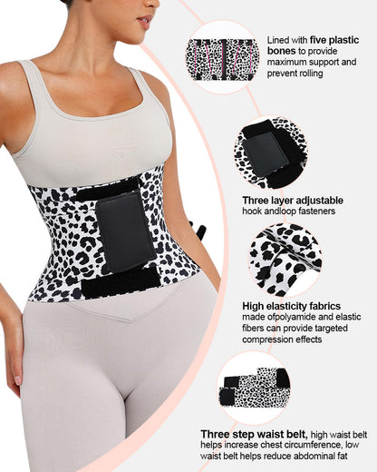 Triple Wrap Tummy Control No-Slip Waist Trainer Belt