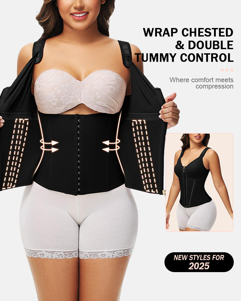 Double-Layer Tummy Control Hourglass Waist Trainer Corset