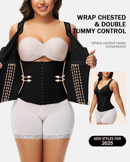 Double-Layer Tummy Control Hourglass Waist Trainer Corset