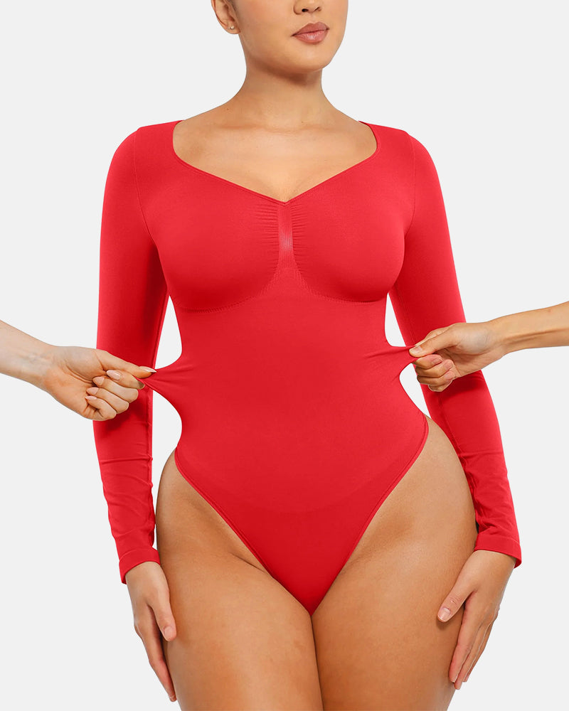 Seamless Supportive Long Sleeve Tummy Control Bodysuit