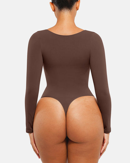 Seamless Supportive Long Sleeve Tummy Control Bodysuit