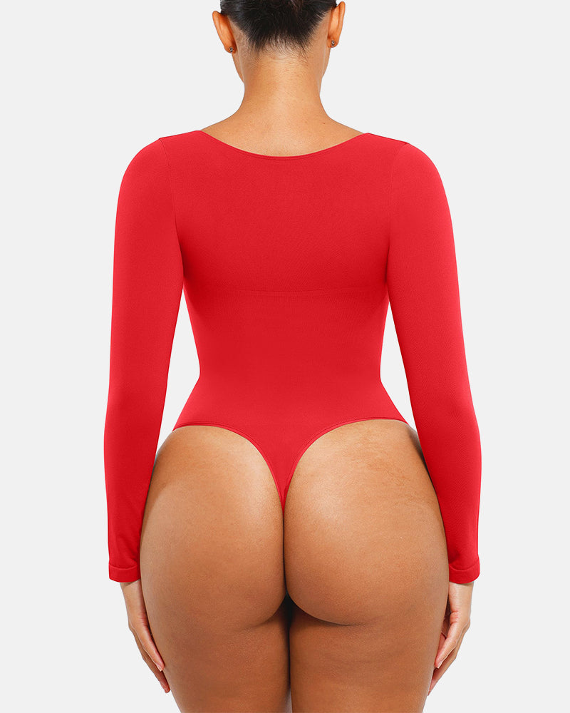 Seamless Supportive Long Sleeve Tummy Control Bodysuit