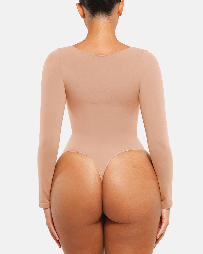 Seamless Supportive Long Sleeve Tummy Control Bodysuit