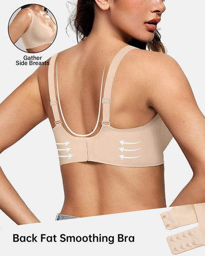 Seamless Deep V Push-Up Wireless Bra
