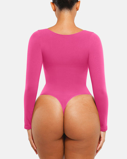 Seamless Supportive Long Sleeve Tummy Control Bodysuit