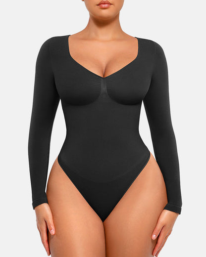 Seamless Supportive Long Sleeve Tummy Control Bodysuit