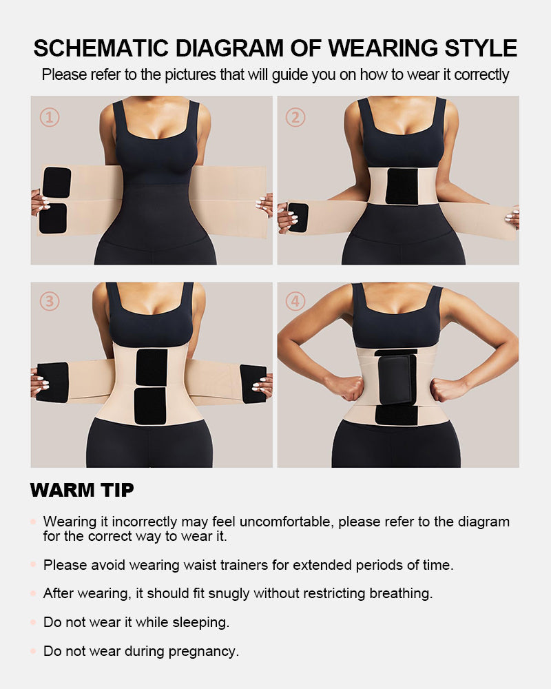 Triple Wrap Tummy Control No-Slip Waist Trainer Belt