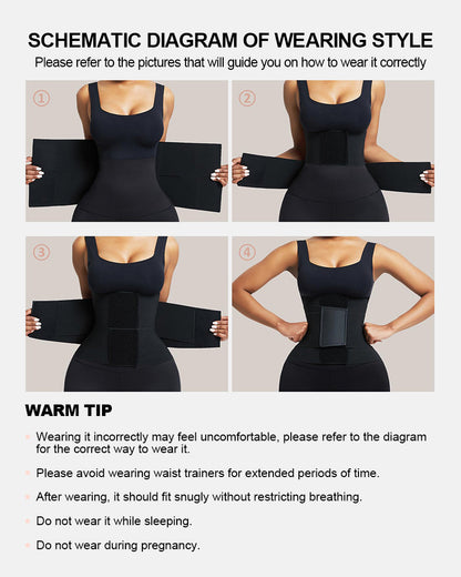 Triple Wrap Tummy Control No-Slip Waist Trainer Belt