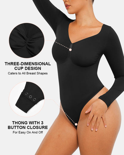 Seamless Supportive Long Sleeve Tummy Control Bodysuit