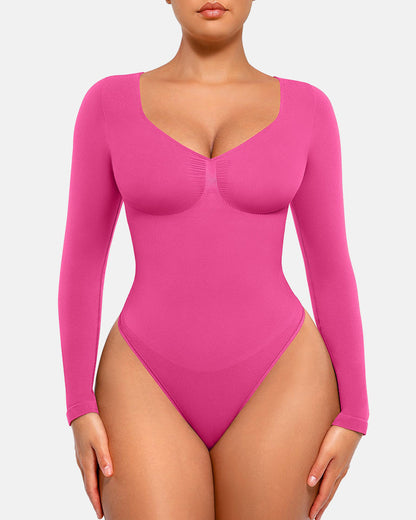 Seamless Supportive Long Sleeve Tummy Control Bodysuit