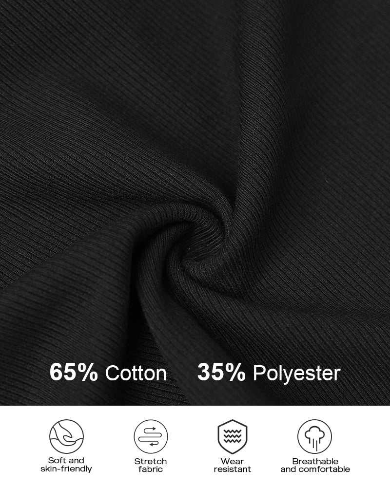 Ribbed Tank Top with Built-in Bra and Pads