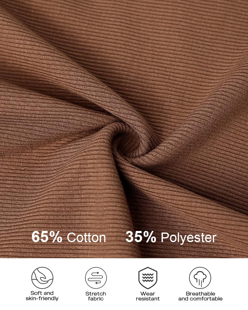 Ribbed Tank Top with Built-in Bra and Pads