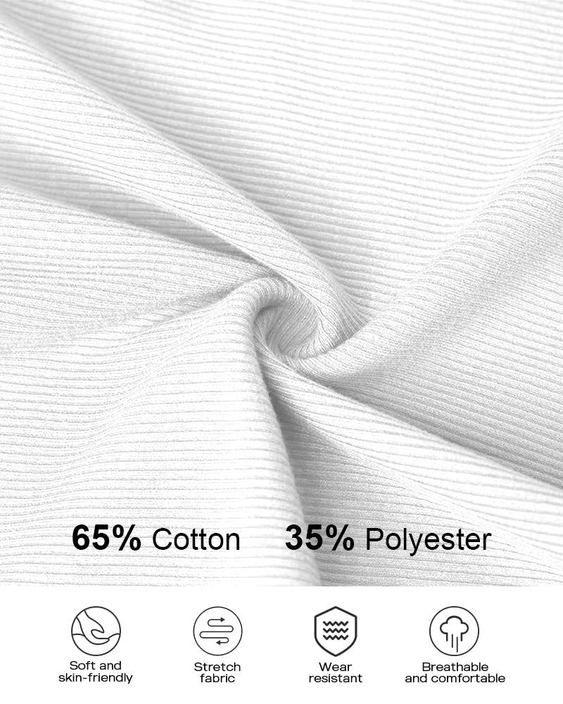 Ribbed Tank Top with Built-in Bra and Pads