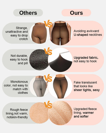 Warm Fleece Tights Slim Fit Tummy Control For Every Skin Tone